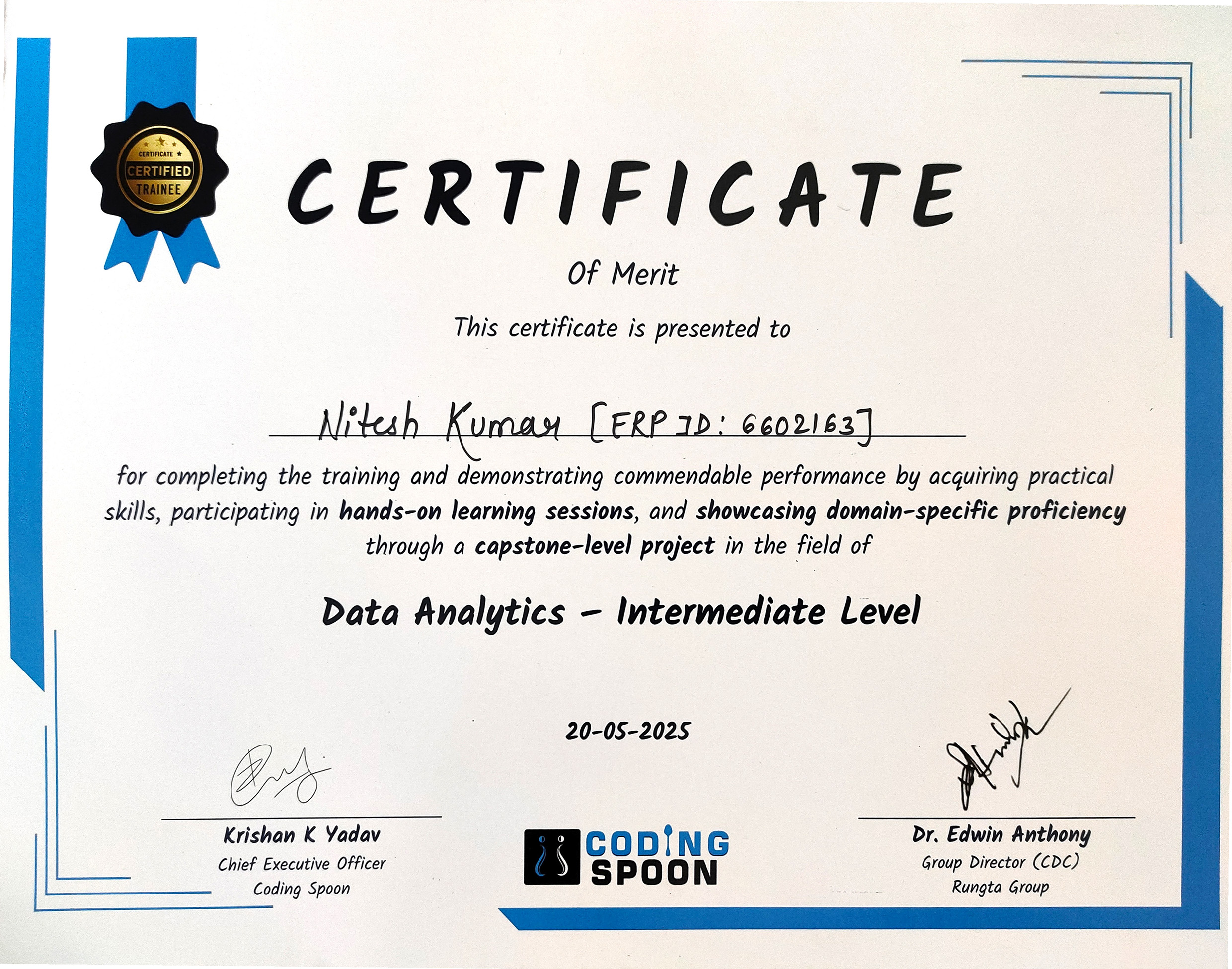Data Analytics - Intermediate Level